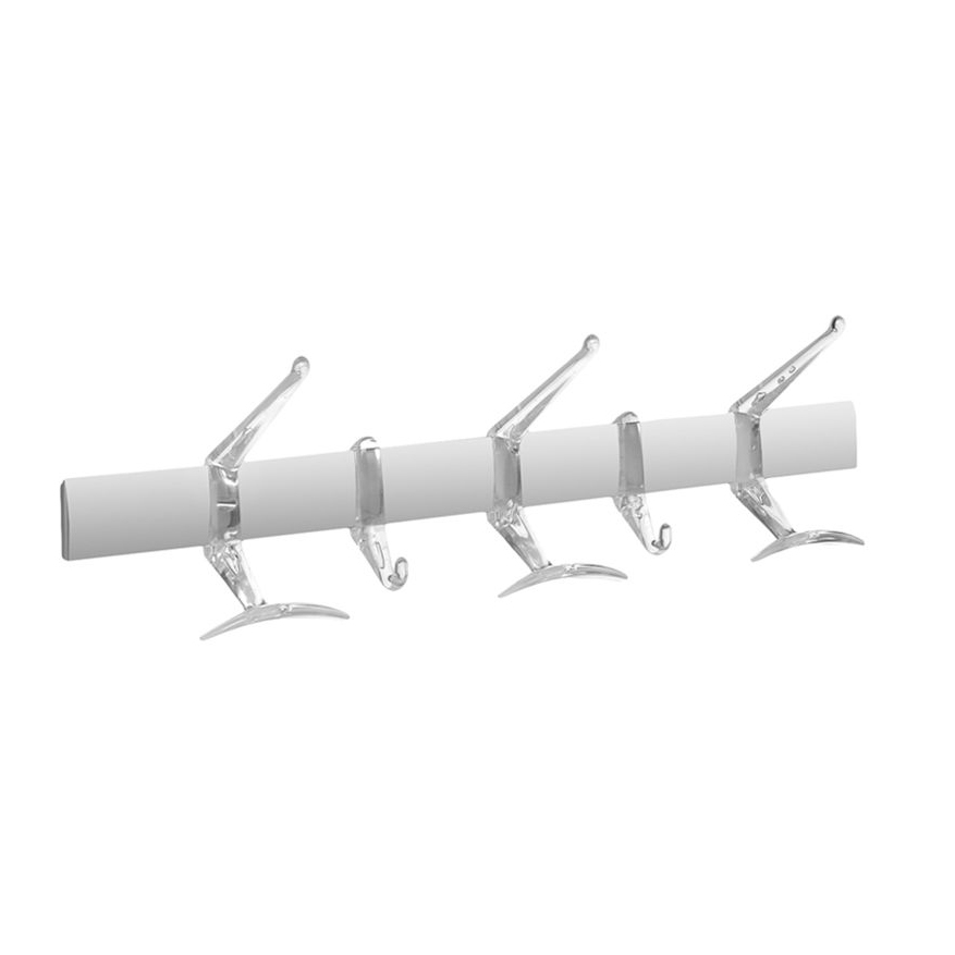 KARTELL crochets murale HANGER 60 cm (Cristal - Acier poli et polycarbonate)