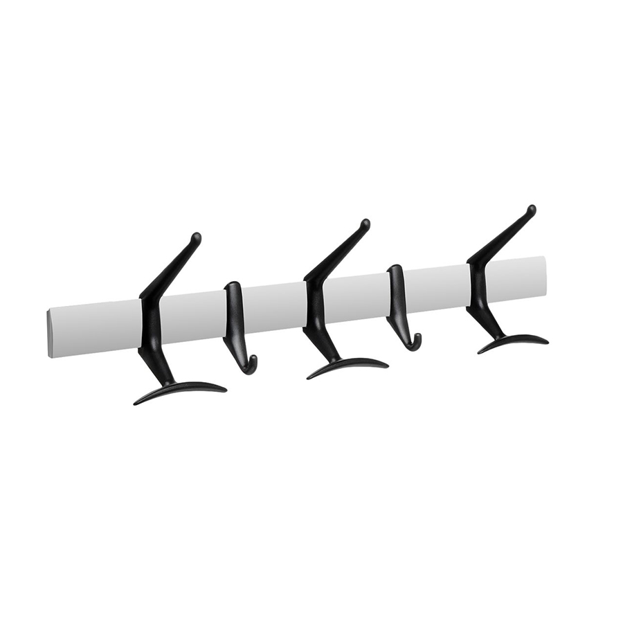 KARTELL crochets murale HANGER 60 cm (Noir - Acier poli et polycarbonate)