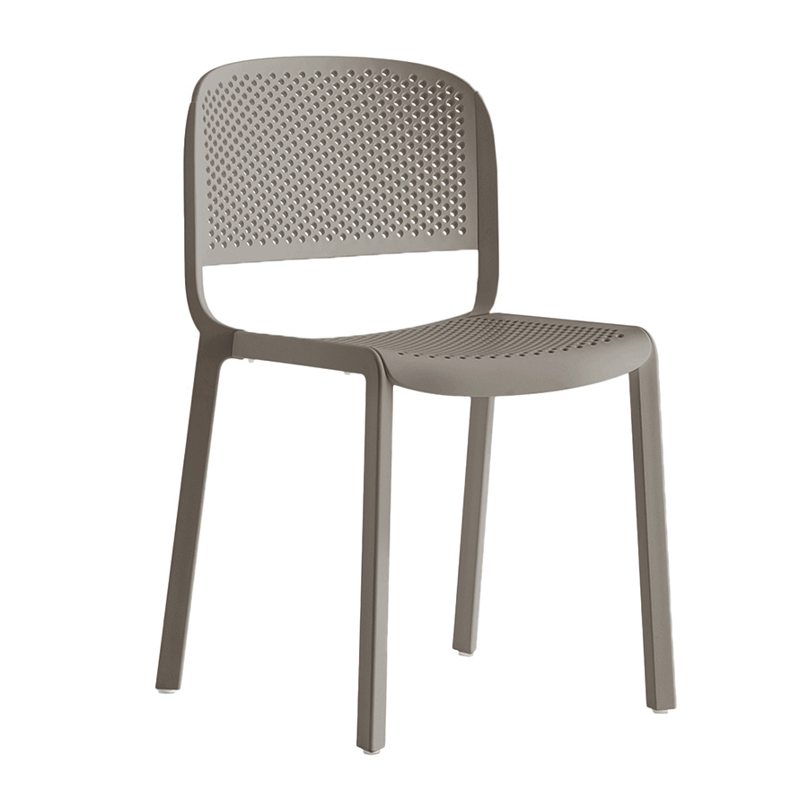 PEDRALI set de 4 chaises perforé DOME 261 (Beige - Polypropylène avec fibre de verre)