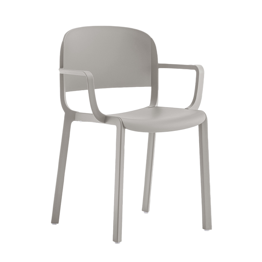 PEDRALI set de 4 chaises avec accoudoirs DOME 265 (Beige - Polypropylène avec fibre de verre)