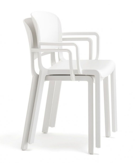 PEDRALI set de 4 chaises avec accoudoirs DOME 265