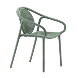 PEDRALI set de 4 chaises perforé avec accoudoirs REMIND