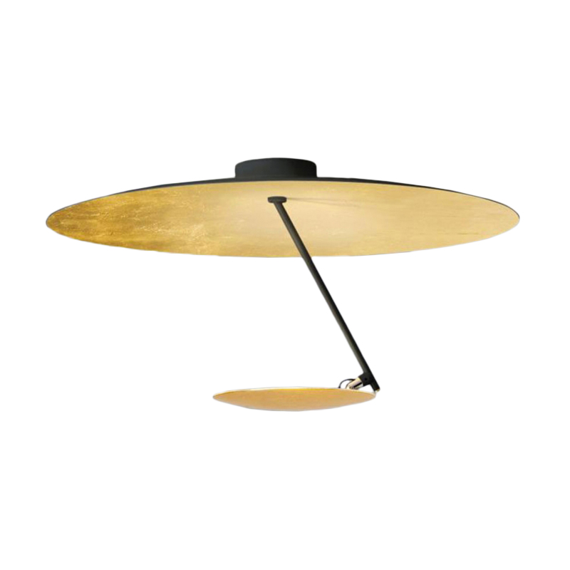 CATELLANI & SMITH lampe de plafond LEDERAM C150 (Noir and or / tige noire / disque or - Métal)