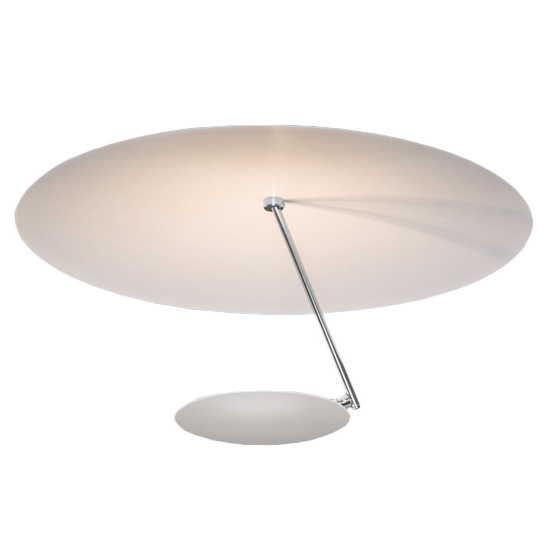 CATELLANI & SMITH lampe de plafond LEDERAM C180 (Blanc / tige satiné / disque blanc - Métal)
