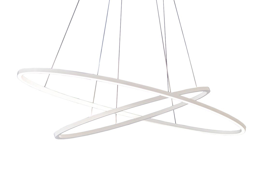 NEMO lampe à suspension ELLISSE DOUBLE (blanc, 2700K - Aluminium)