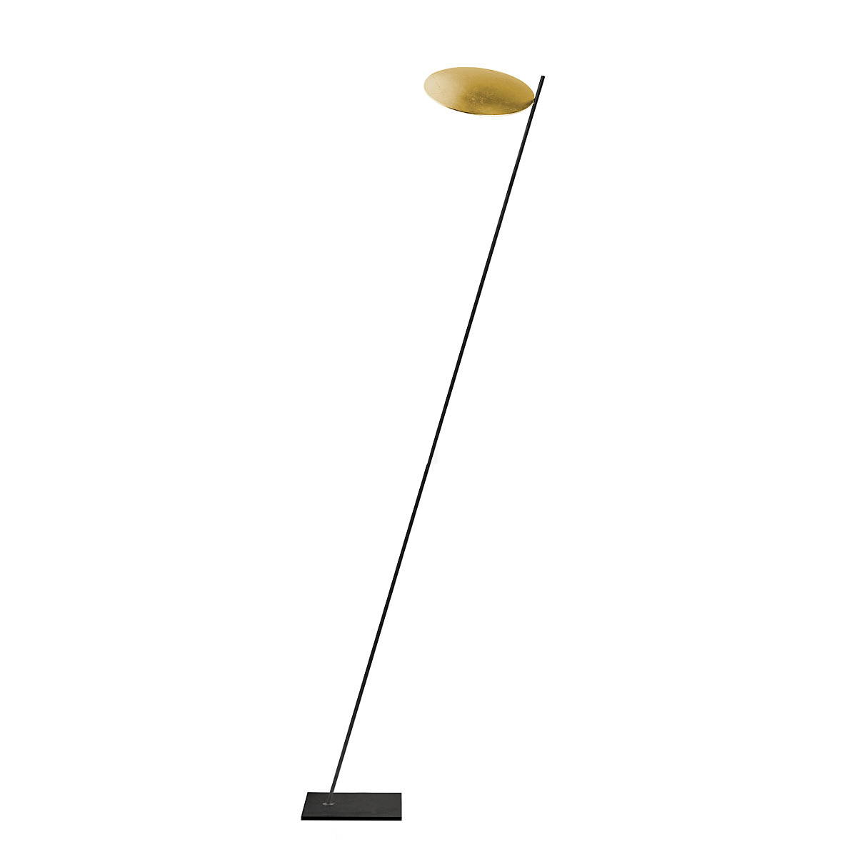 CATELLANI & SMITH lampadaire LEDERAM F0 (Tige noire / disque or - Métal)