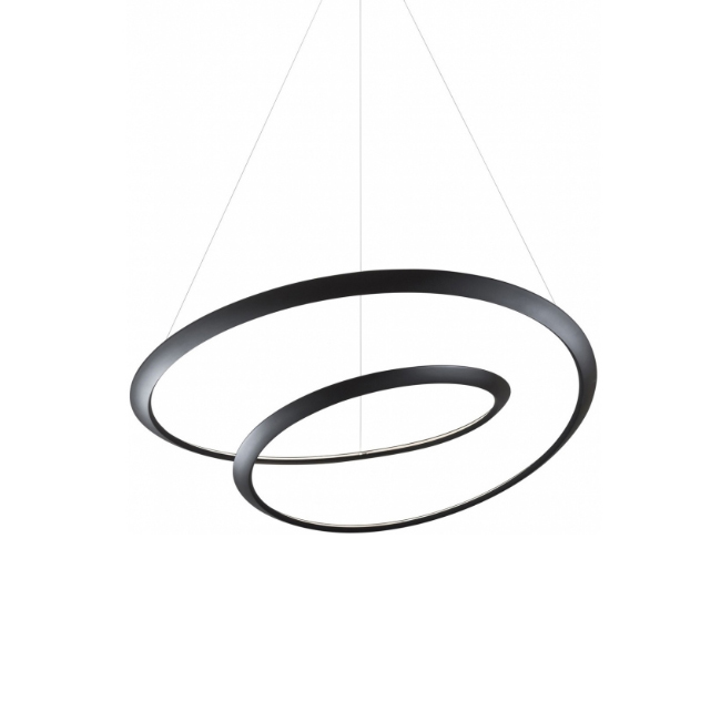 NEMO lampe à suspension KEPLER MINOR (Uplight / Noir 3000K - Aluminium verni)