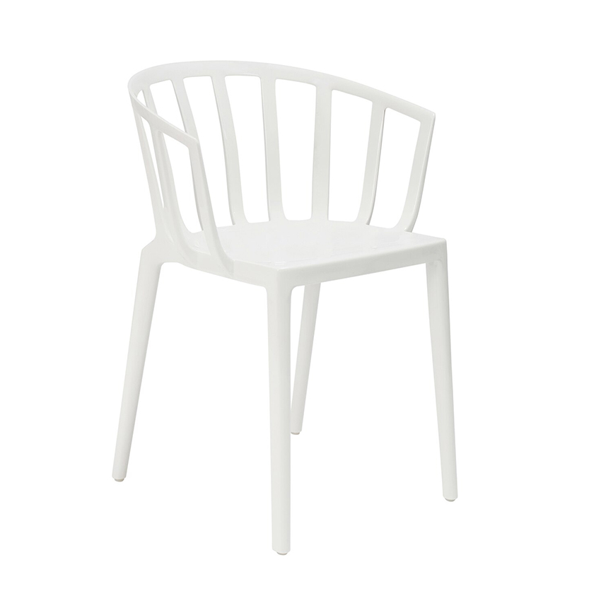 KARTELL set de 2 chaises avec accoudoirs VENICE (Blanc - Polycarbonate coloré dans la masse)