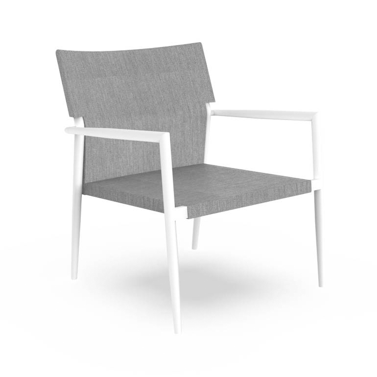 TALENTI set de 2 fauteuils d'extérieur ADAM Collection PiùTrentanove (White / Light grey - Aluminium