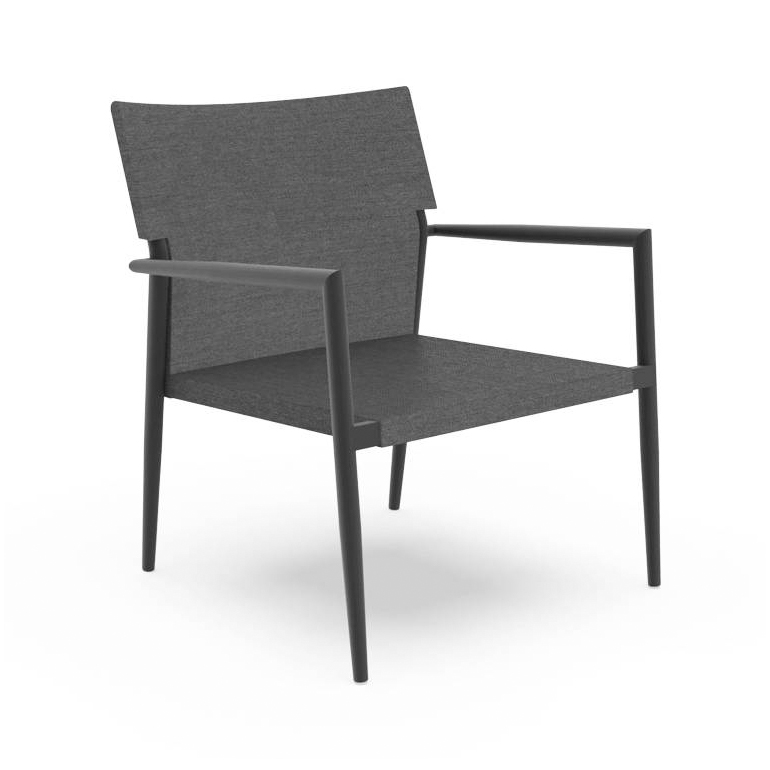 TALENTI set de 2 fauteuils d'extérieur ADAM Collection PiùTrentanove (Charcoal / Dark grey - Alumini