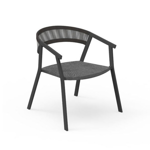 TALENTI set de 4 fauteuils d'extérieur KEY Collection PiùTrentanove (Charcoal / Silver black - Alumi