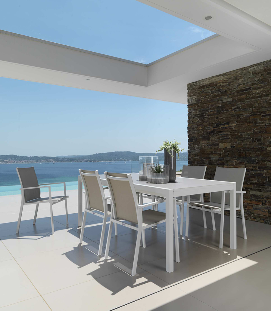 TALENTI set of 4 outdoor chairs with arms MAIORCA PiùTrentanove Collection