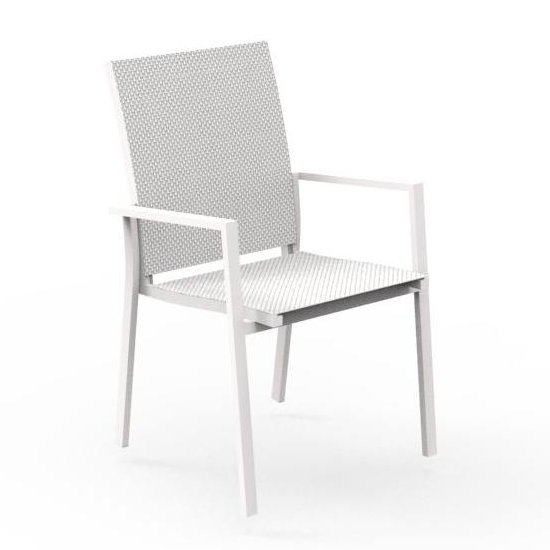 TALENTI set de 4 chaises avec accoudoirs d'extérieur MAIORCA Collection PiùTrentanove (White - Alumi