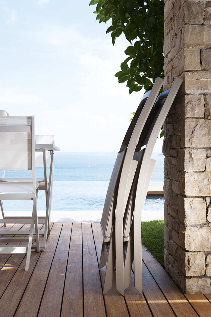 TALENTI set of 2 outdoor folding chairs QUEEN PiùTrentanove Collection