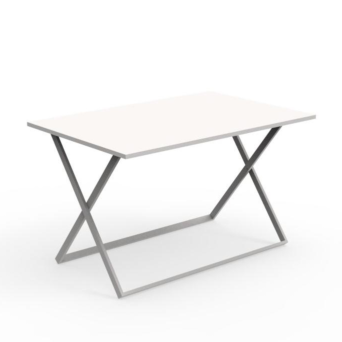 TALENTI table pliante 120x80 cm d'extérieur QUEEN Collection PiùTrentanove (White - Aluminium verni)
