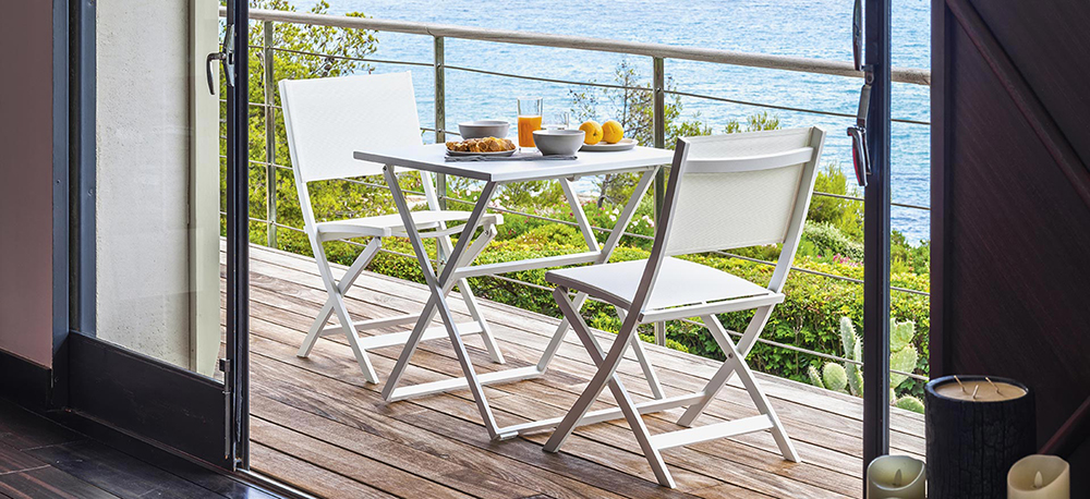 TALENTI outdoor folding table 70x70 cm QUEEN PiùTrentanove Collection