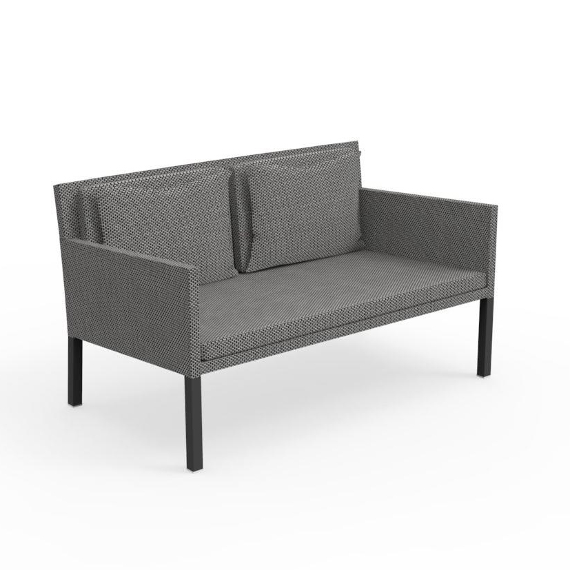 TALENTI canapé à 2 places d'extérieur STEP Collection PiùTrentanove (Charcoal - Aluminium verni et t