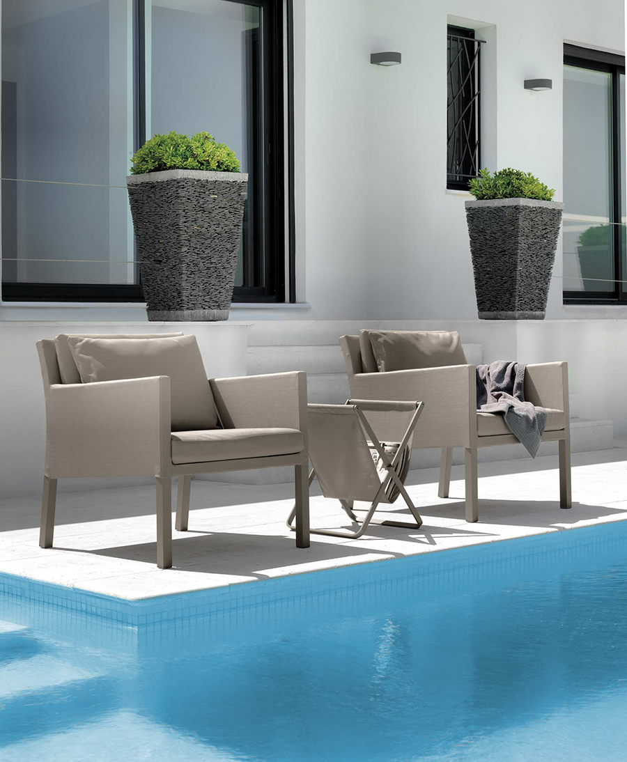 TALENTI set of 2 outdoor armchairs STEP PiùTrentanove Collection