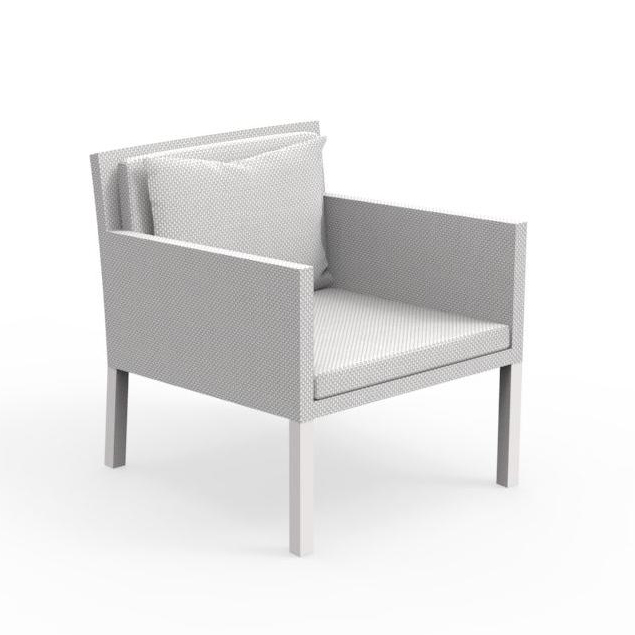 TALENTI set de 2 fauteuils d'extérieur STEP Collection PiùTrentanove (White - Aluminium verni et tis