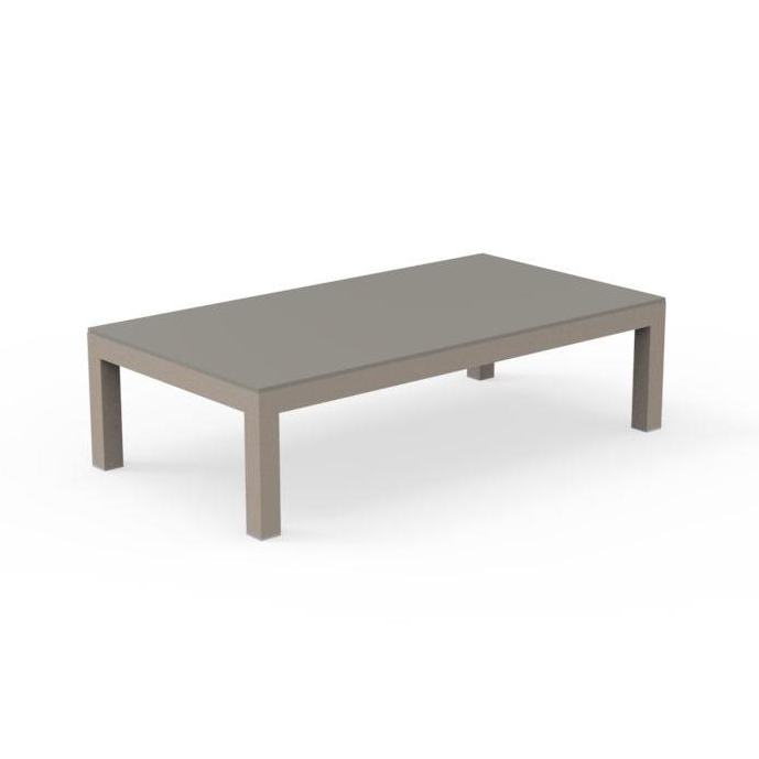 TALENTI table basse d'extérieur STEP Collection PiùTrentanove (Dove - Aluminium peint et verre)