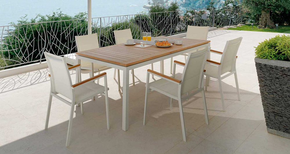 TALENTI outdoor extensible table 200-280 cm TIMBER PiùTrentanove Collection