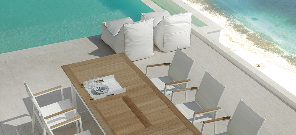 TALENTI outdoor extensible table 200-280 cm TIMBER PiùTrentanove Collection