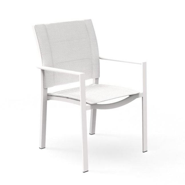 TALENTI set de 4 chaises avec accoudoirs d'extérieur TOUCH Collection PiùTrentanove (White - Alumini