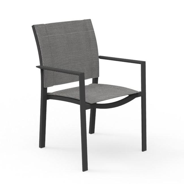 TALENTI set de 4 chaises avec accoudoirs d'extérieur TOUCH Collection PiùTrentanove (Charcoal - Alum