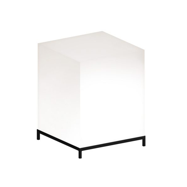 ZEUS lampadaire STARCUBE (51 x 51 x H 65 cm - Métal et résine acrylique opale)