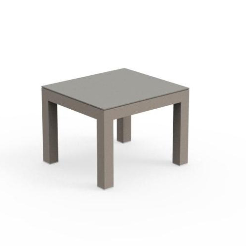 TALENTI table basse d'extérieur TOUCH Collezione PiùTrentanove (Dove - Aluminium peint et verre)