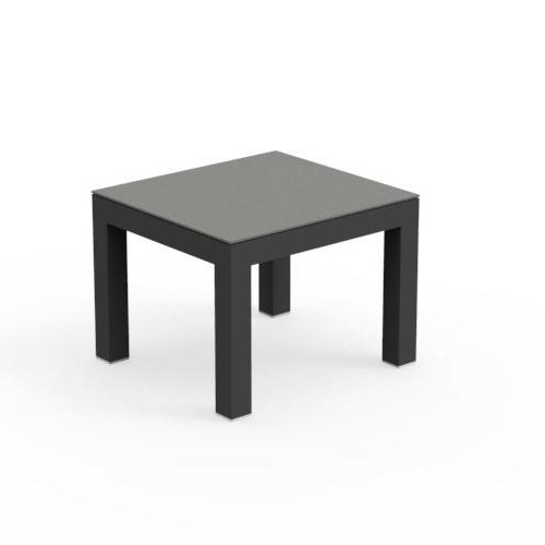 TALENTI table basse d'extérieur TOUCH Collezione PiùTrentanove (Charcoal - Aluminium peint et verre)