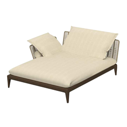 TALENTI outdoor right chaise longue sofa CRUISE TEAK Icon Collection