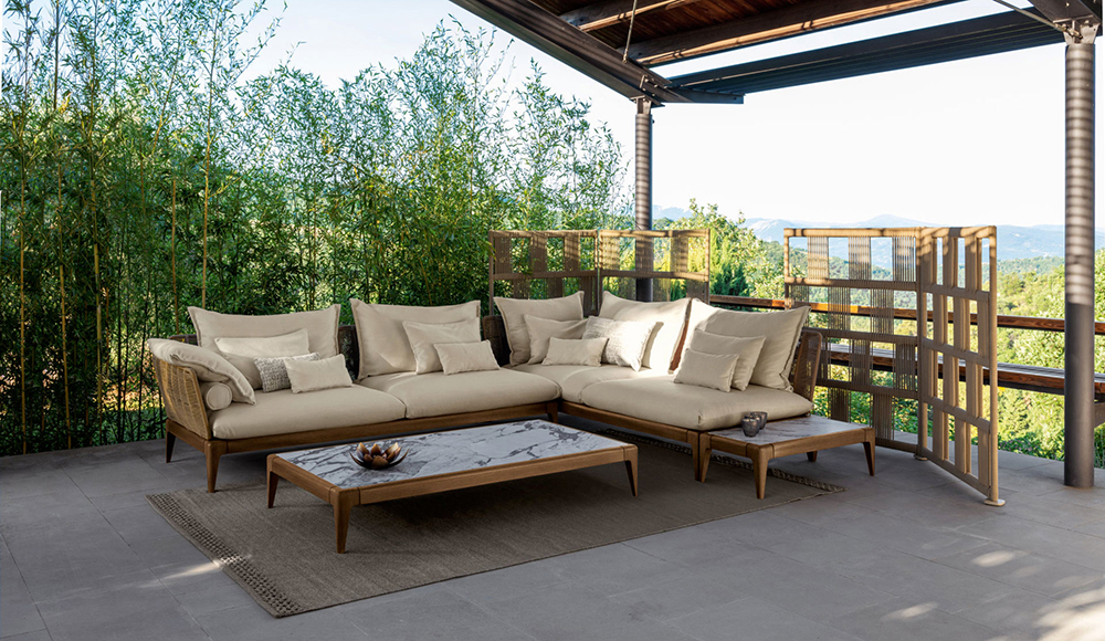 TALENTI outdoor right sofa CRUISE TEAK Icon Collection