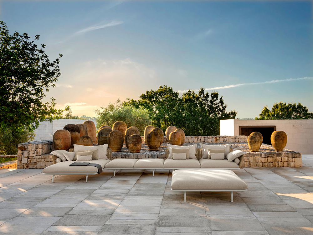 TALENTI outdoor 3 seater sofa CRUISE ALU Icon Collection