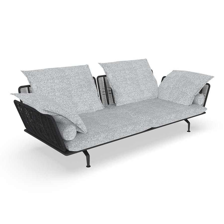 TALENTI canapé à 3 places d'extérieur CRUISE ALU Collection Icon (Graphite / White-cool grey - Tissu