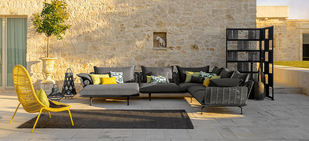 TALENTI outdoor right sofa CRUISE ALU Icon Collection