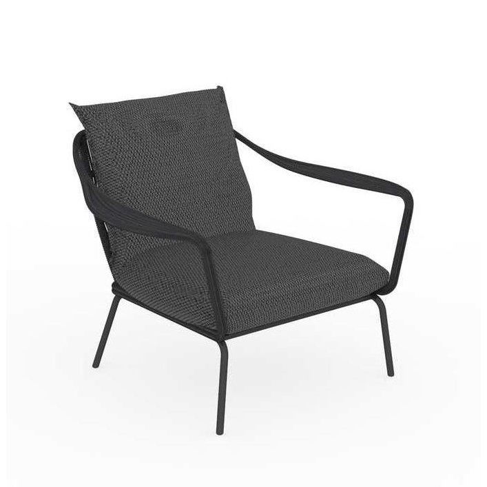 TALENTI fauteuil d'extérieur CRUISE ALU Collection Icon (Graphite / Dark grey - Tissu et aluminium p
