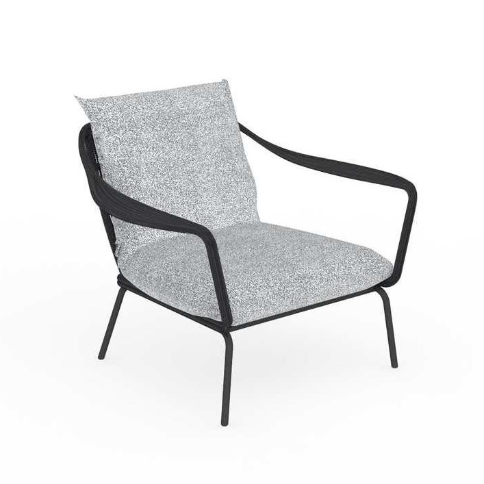 TALENTI fauteuil d'extérieur CRUISE ALU Collection Icon (Graphite / White-cool grey - Tissu et alumi