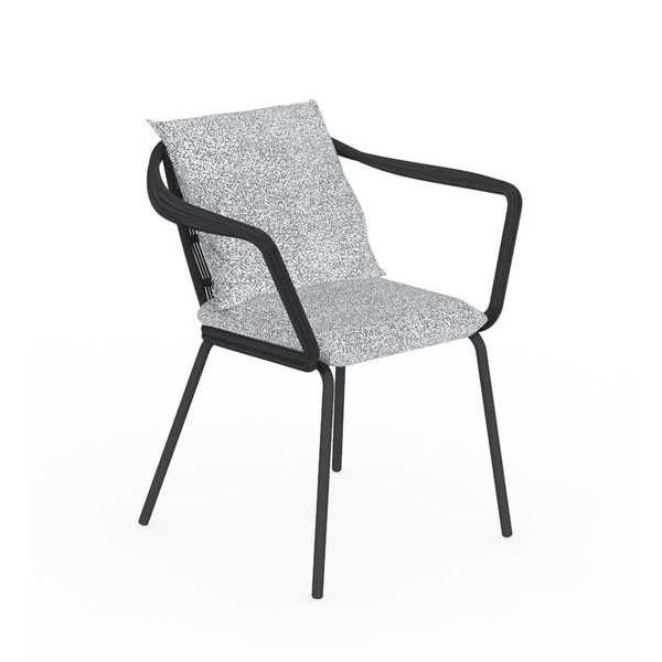 TALENTI chaise avec accoudoirs d'extérieur CRUISE ALU Collection Icon (Graphite / White-cool grey - 