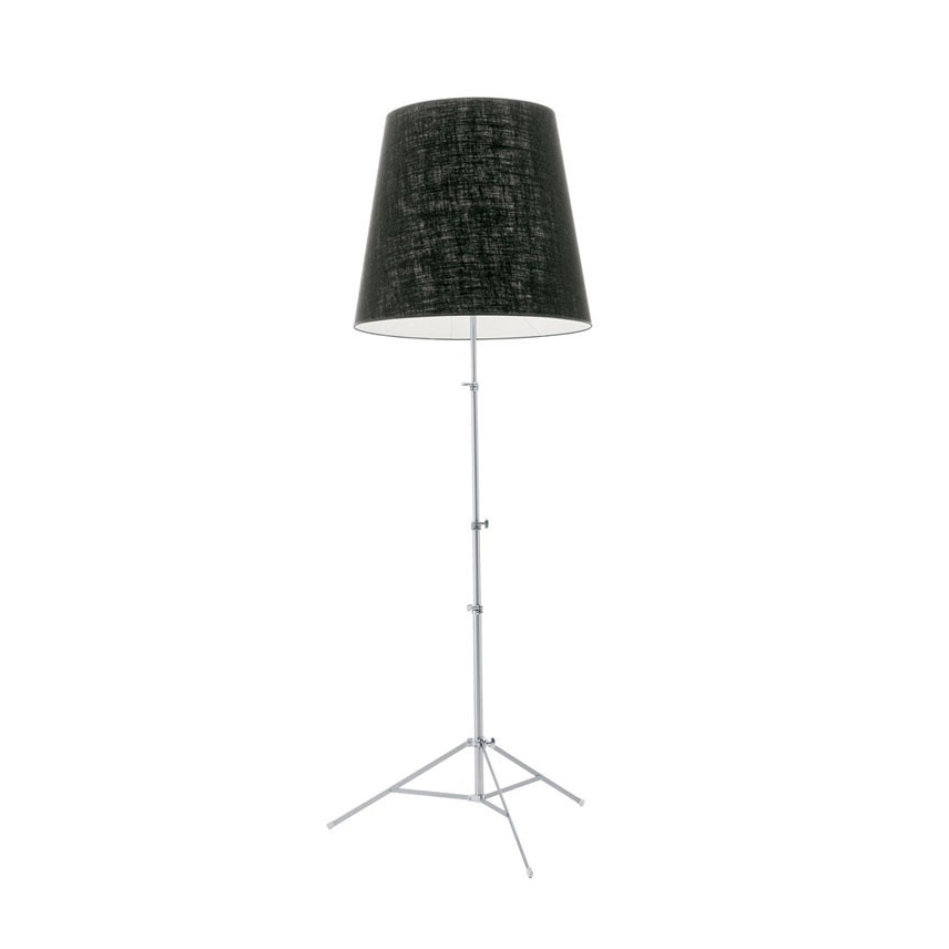PALLUCCO lampadaire BABY GILDA (Teinte noire - Jute et métal nickelé)