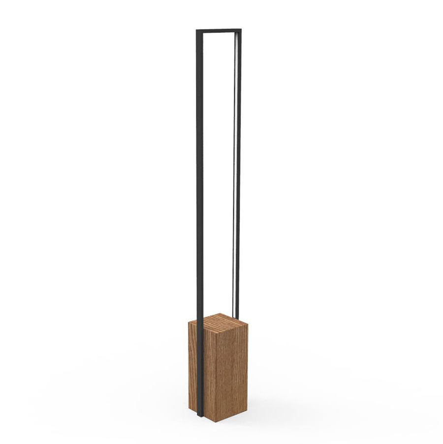 TALENTI lampadaire d'extérieur CASILDA Collezione Icon (Graphite - Acier peint et bois de pierre)