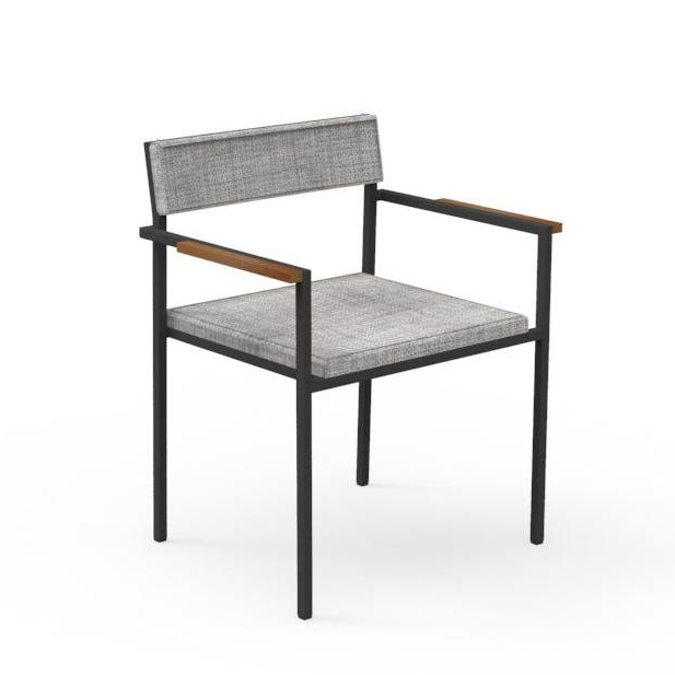 TALENTI set de 2 chaises avec accoudoirs d'extérieur CASILDA Collezione Icon (Graphite / Light grey 