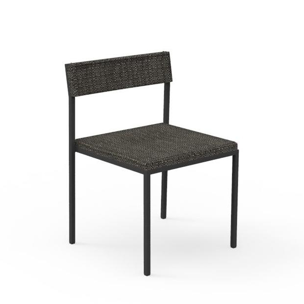 TALENTI set de 2 chaises d'extérieur CASILDA Collezione Icon (Graphite / Dark grey - Tissu, acier pe