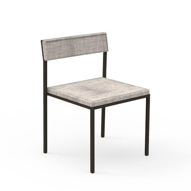 TALENTI set de 2 chaises d'extérieur CASILDA Collezione Icon (Mokka / Grey mélange - Tissu, acier pe
