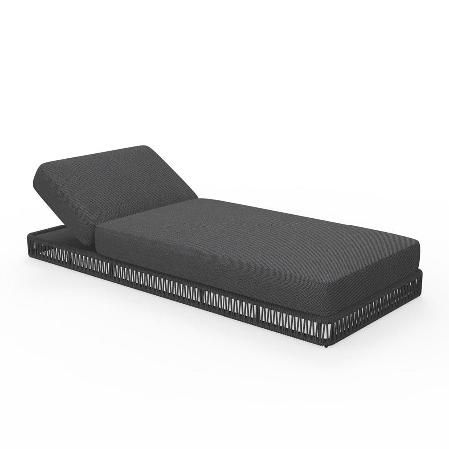 TALENTI bain de soleil d'extérieur CLIFF Collection Icon (Dark grey - Tissu et corde synthétique)