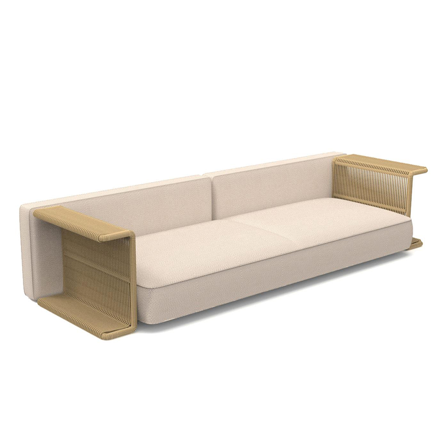 TALENTI canapé à 3 places d'extérieur CLIFF DECO Collection Icon (Beige - Tissu)