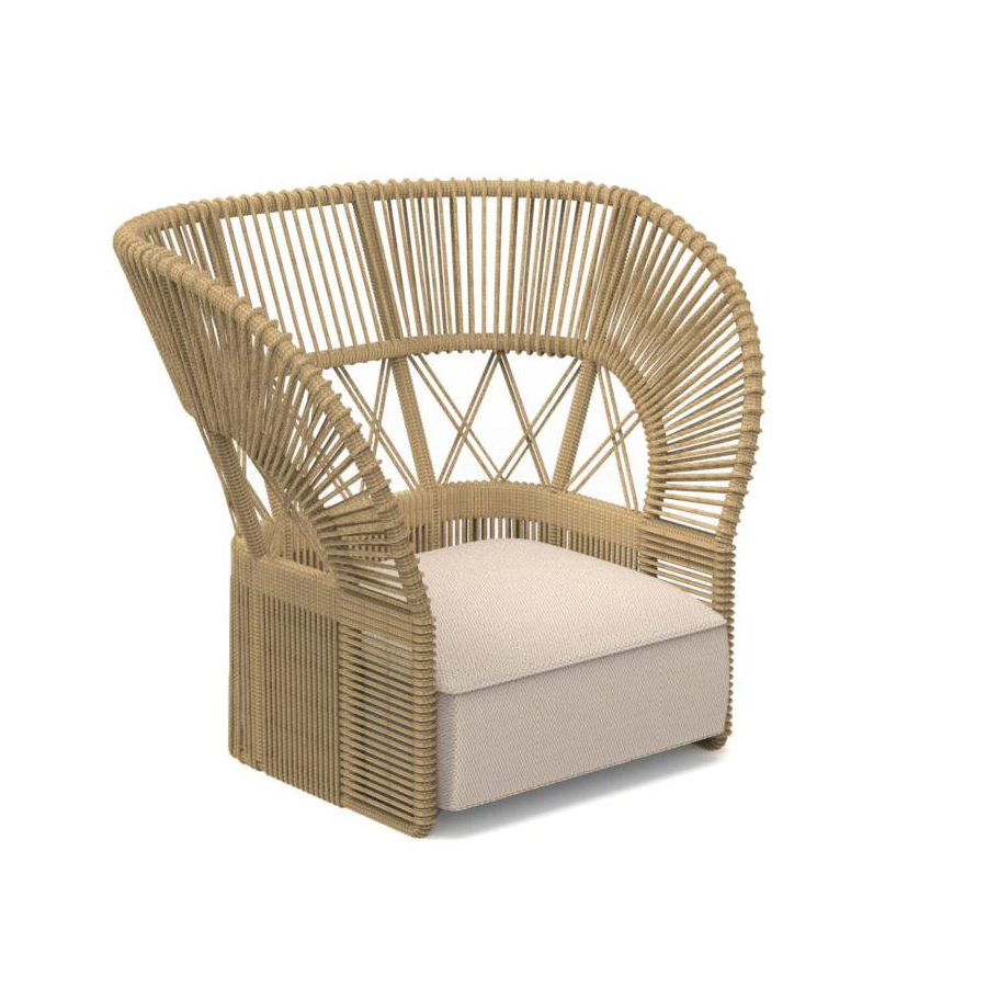 TALENTI fauteuil d'extérieur CLIFF DECO Collection Icon (Beige - Tissu et corde synthétique)