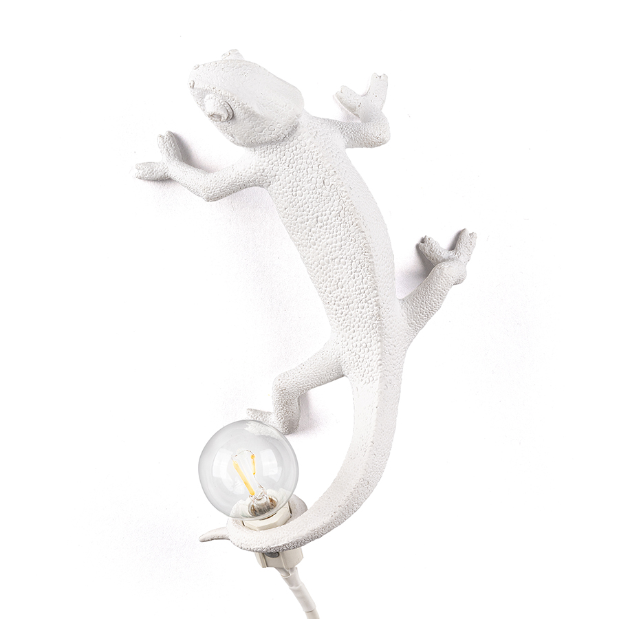SELETTI lampe murale applique CHAMELEON LAMP (Going up - Résine)