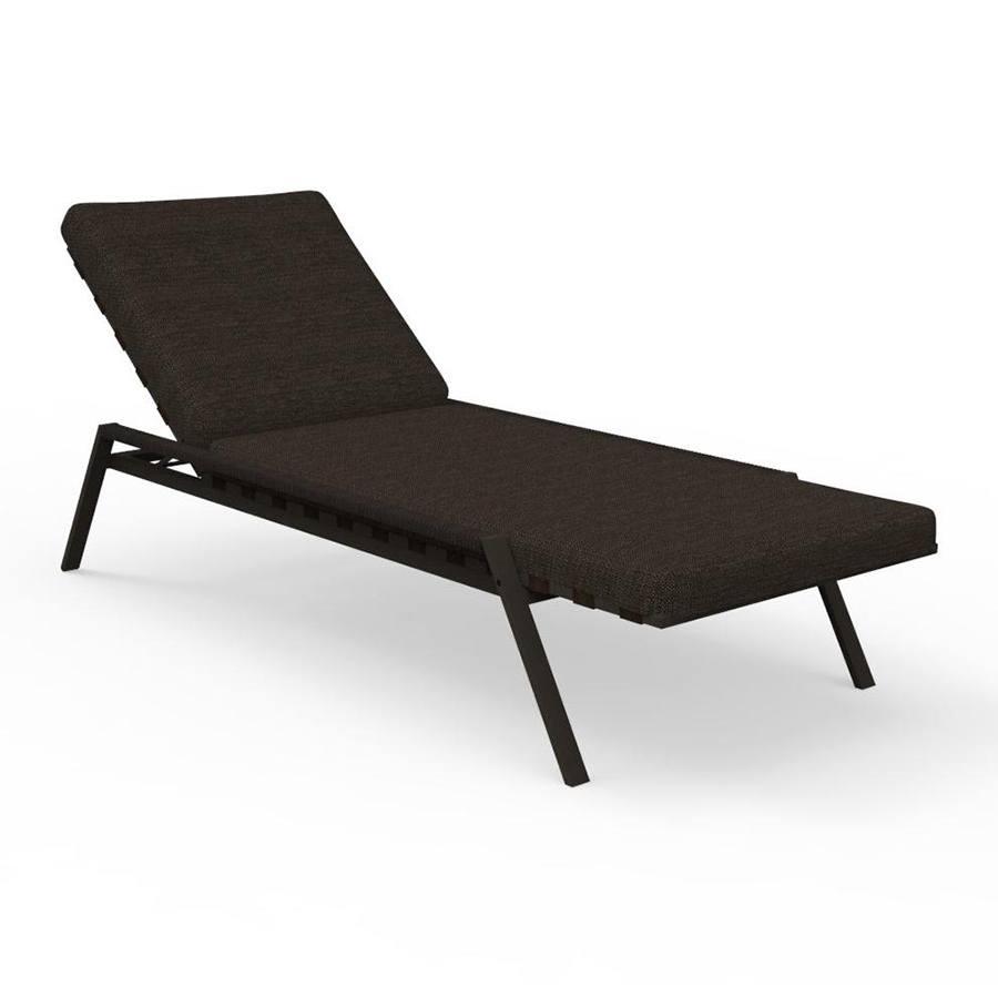 TALENTI bain de soleil d'extérieur COTTAGE Collection Icon (Mokka / Dark brown - Tissu et aluminium 