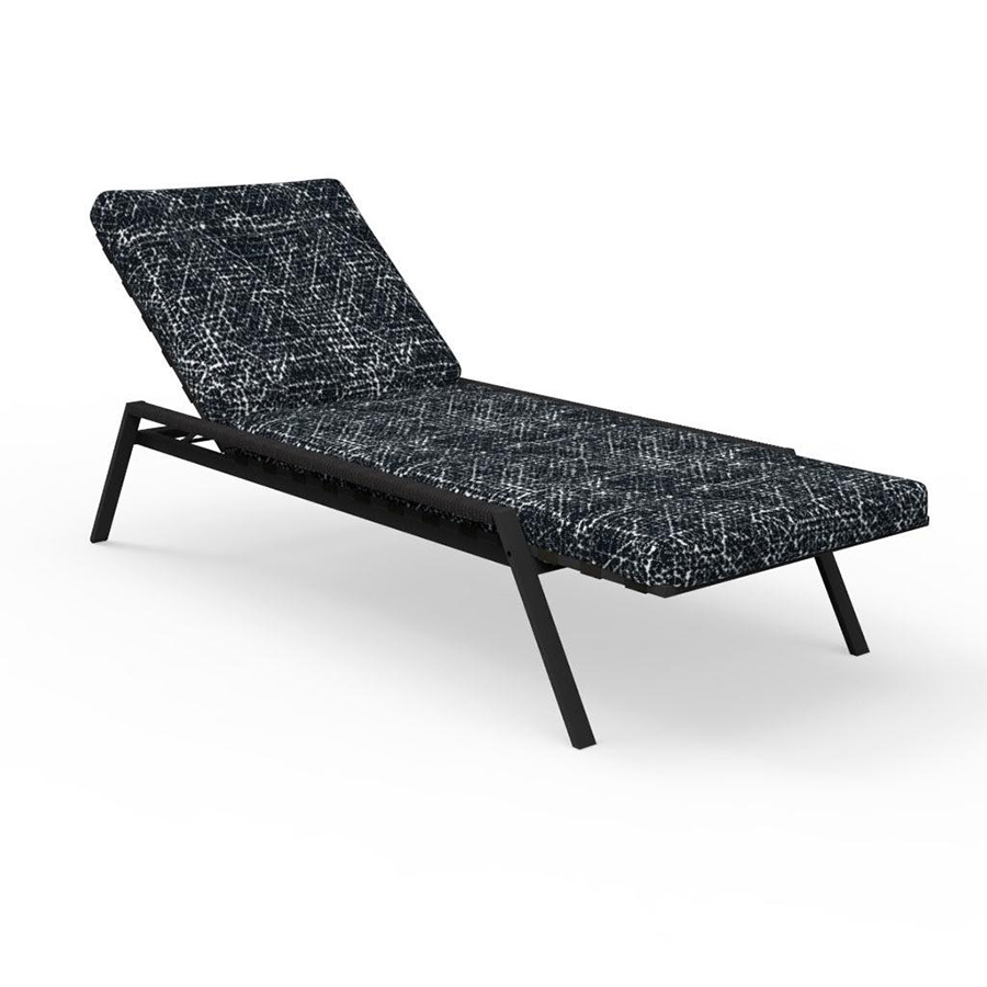 TALENTI bain de soleil d'extérieur COTTAGE Collection Icon (Graphite / Black abstract - Tissu et alu